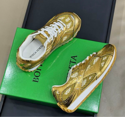 BOTTEGA VENETA Gold Sneakers